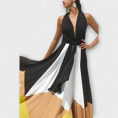 Nava - Lang Kjole med Åben Ryg