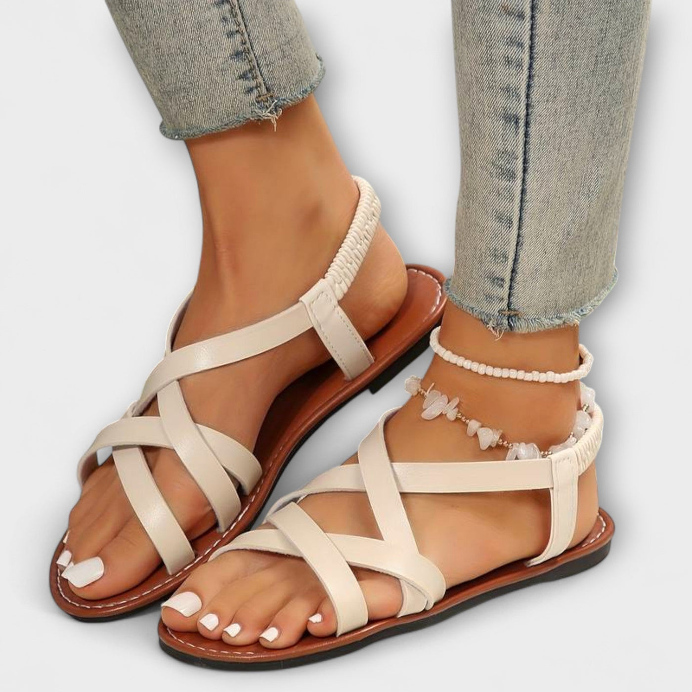 Deborah - Damens Sandaler med let krydsrem