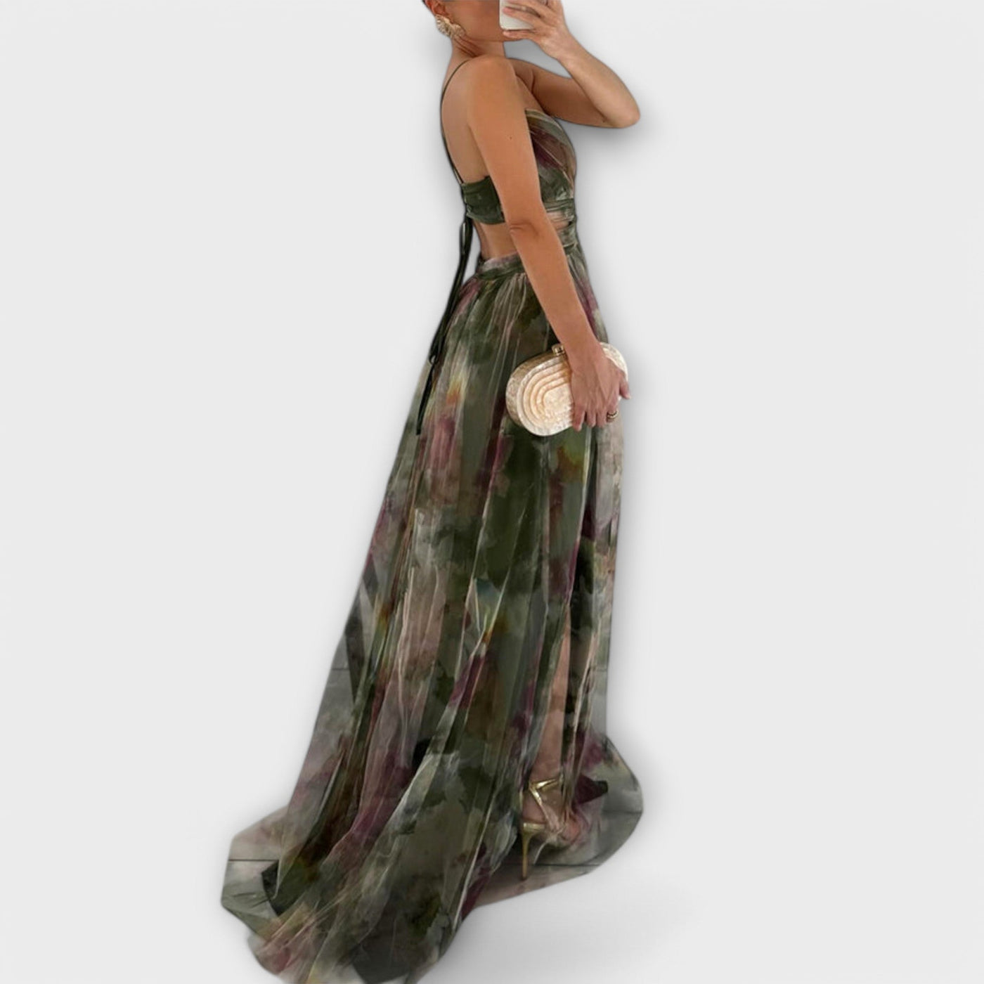 Annai Mesh Maxikjole - Elegant og Figurbetonende