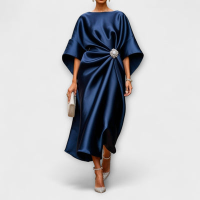 Luxe Shimmer Satin Langkjole