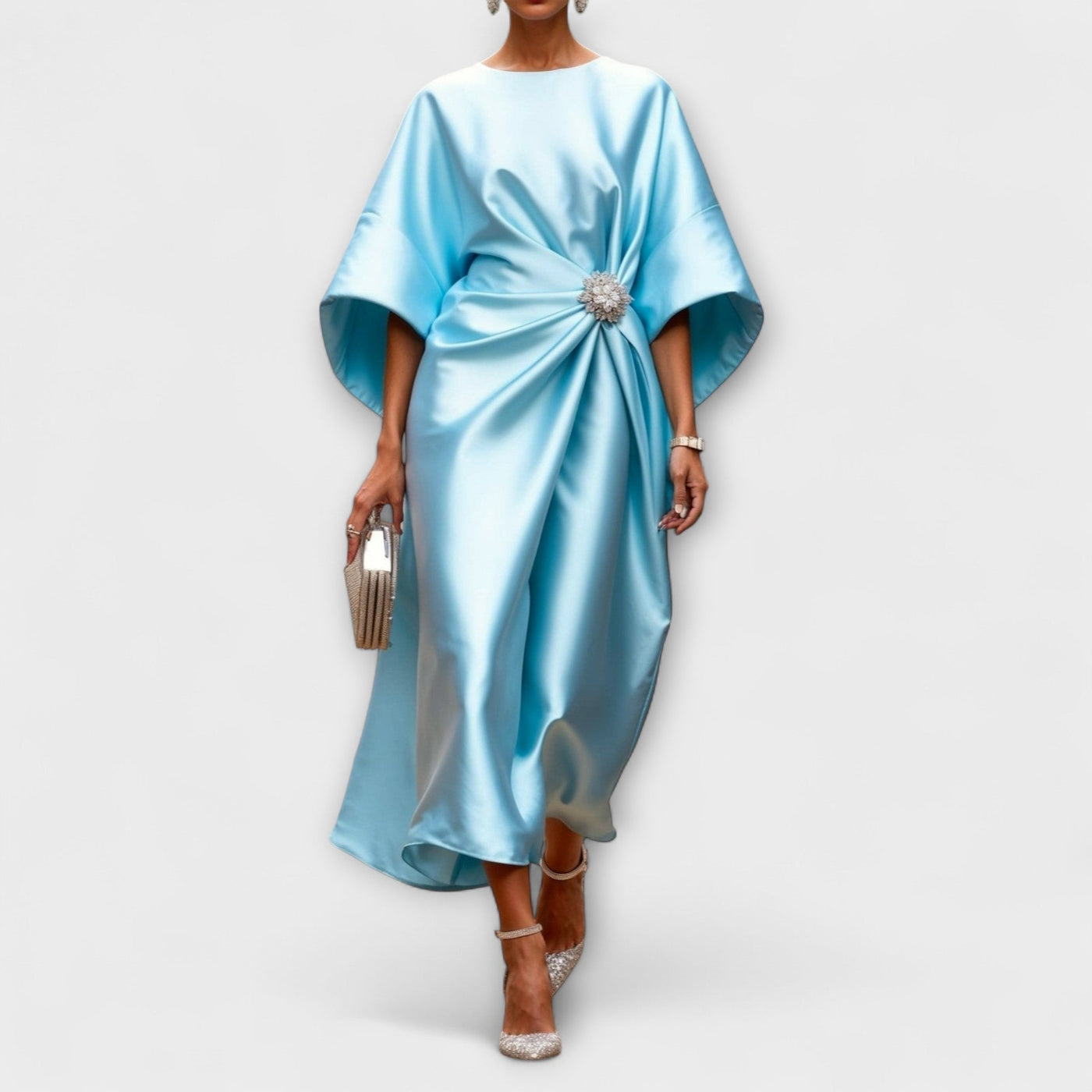 Luxe Shimmer Satin Langkjole