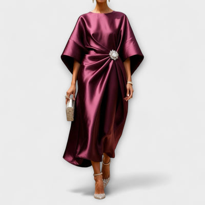 Luxe Shimmer Satin Langkjole