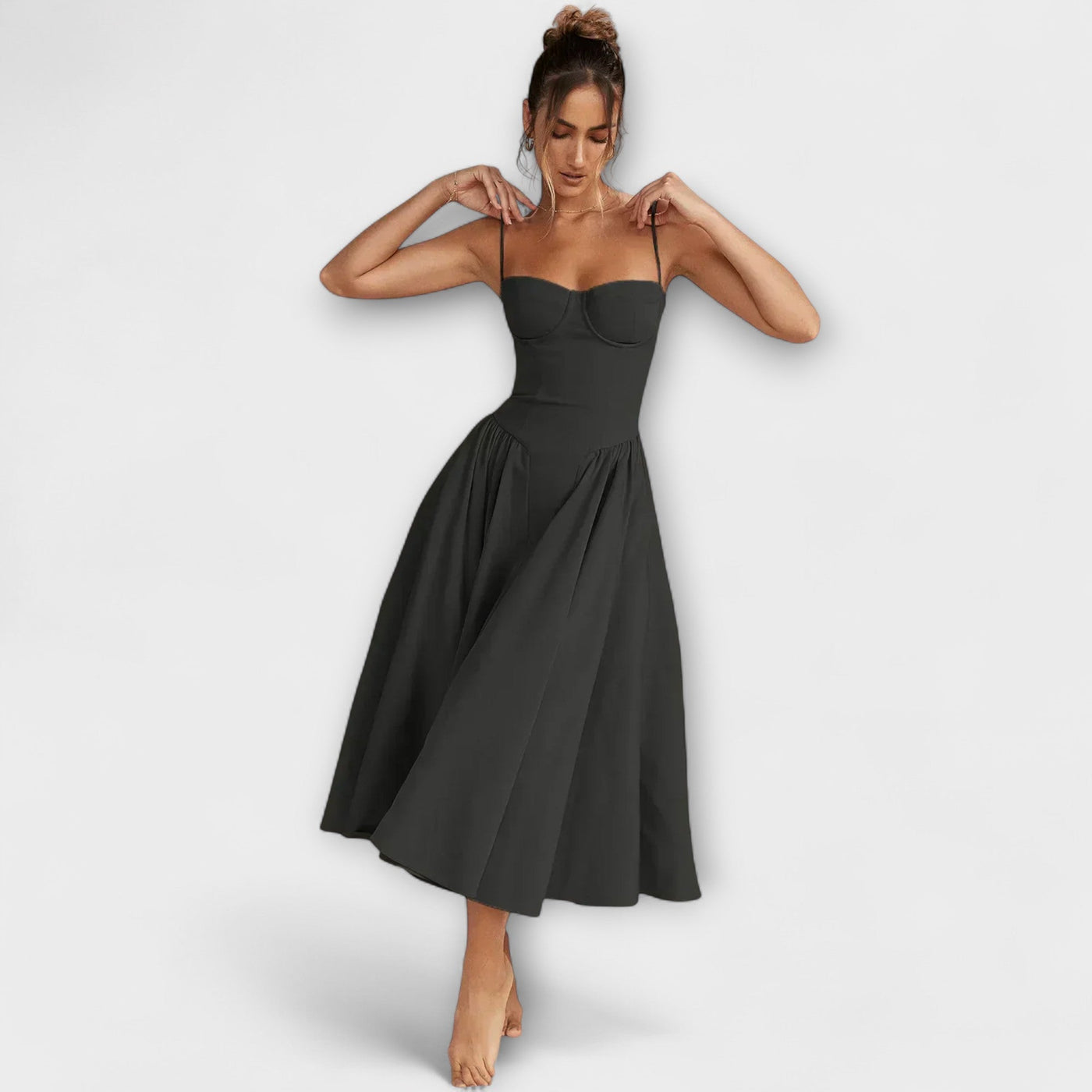 Rosalie - Forfinet ærmeløs korsetkjole