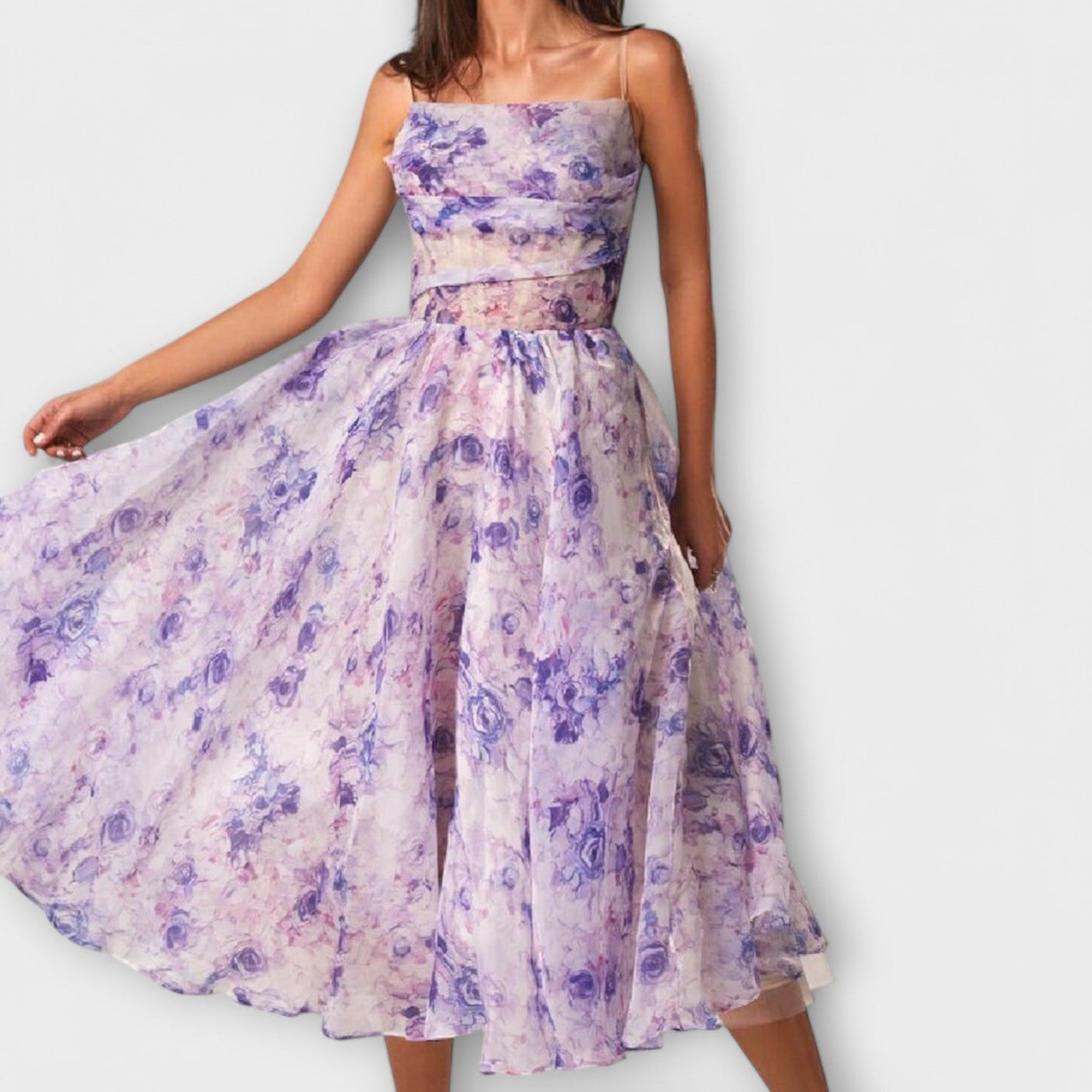 Elegant Chiffon Midikjole