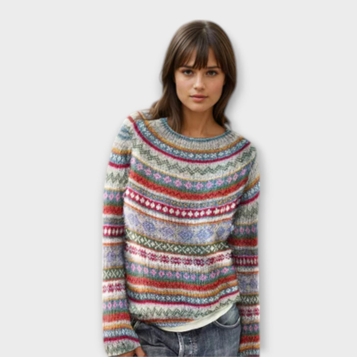 Manonin - Lækkert & hyggeligt stribet sweater