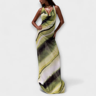 Klassisk Tie-Dye Gradient Maxi Kjole