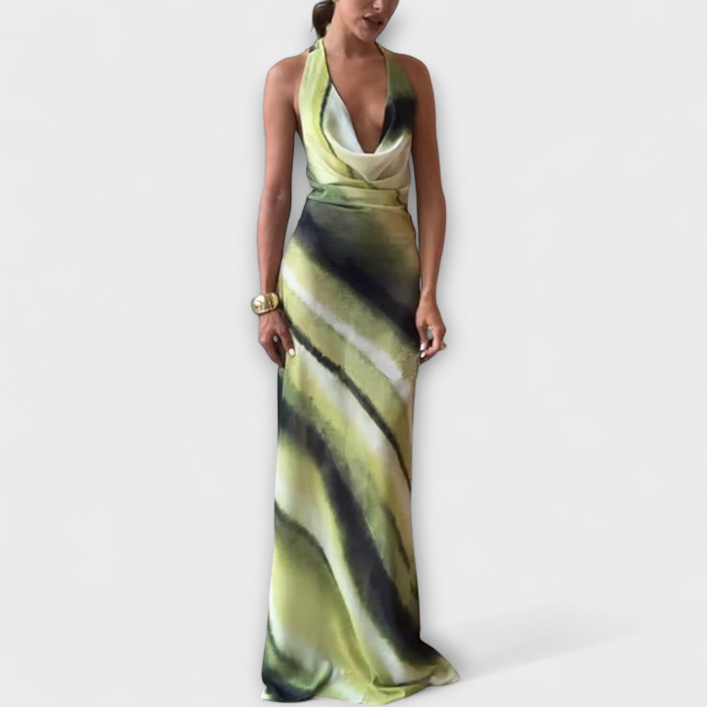 Klassisk Tie-Dye Gradient Maxi Kjole
