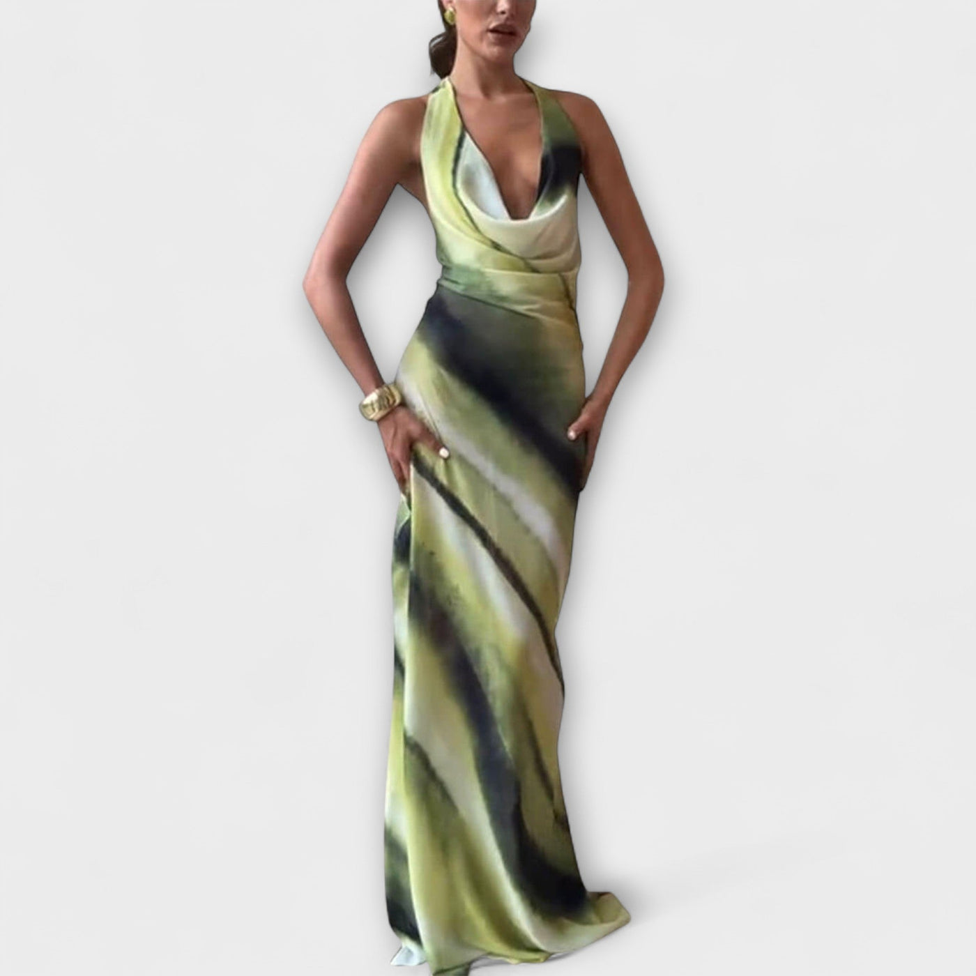Klassisk Tie-Dye Gradient Maxi Kjole