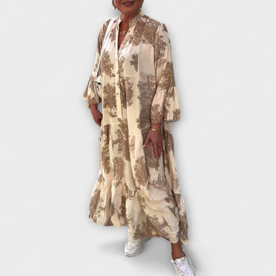 Nerina - Elegant Floral-Maxi-Kjole