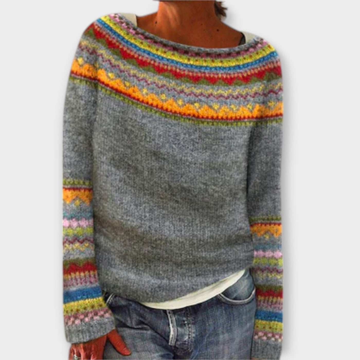 Suzu - Vintage Strikpullover til Damer