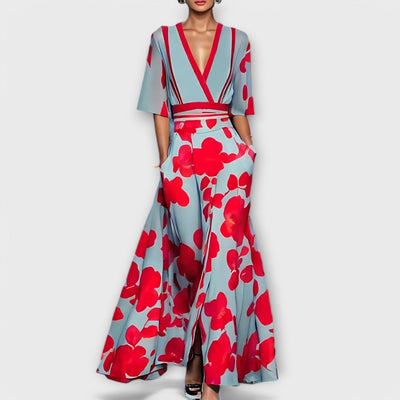 Elise - Elegant kjole med blomster