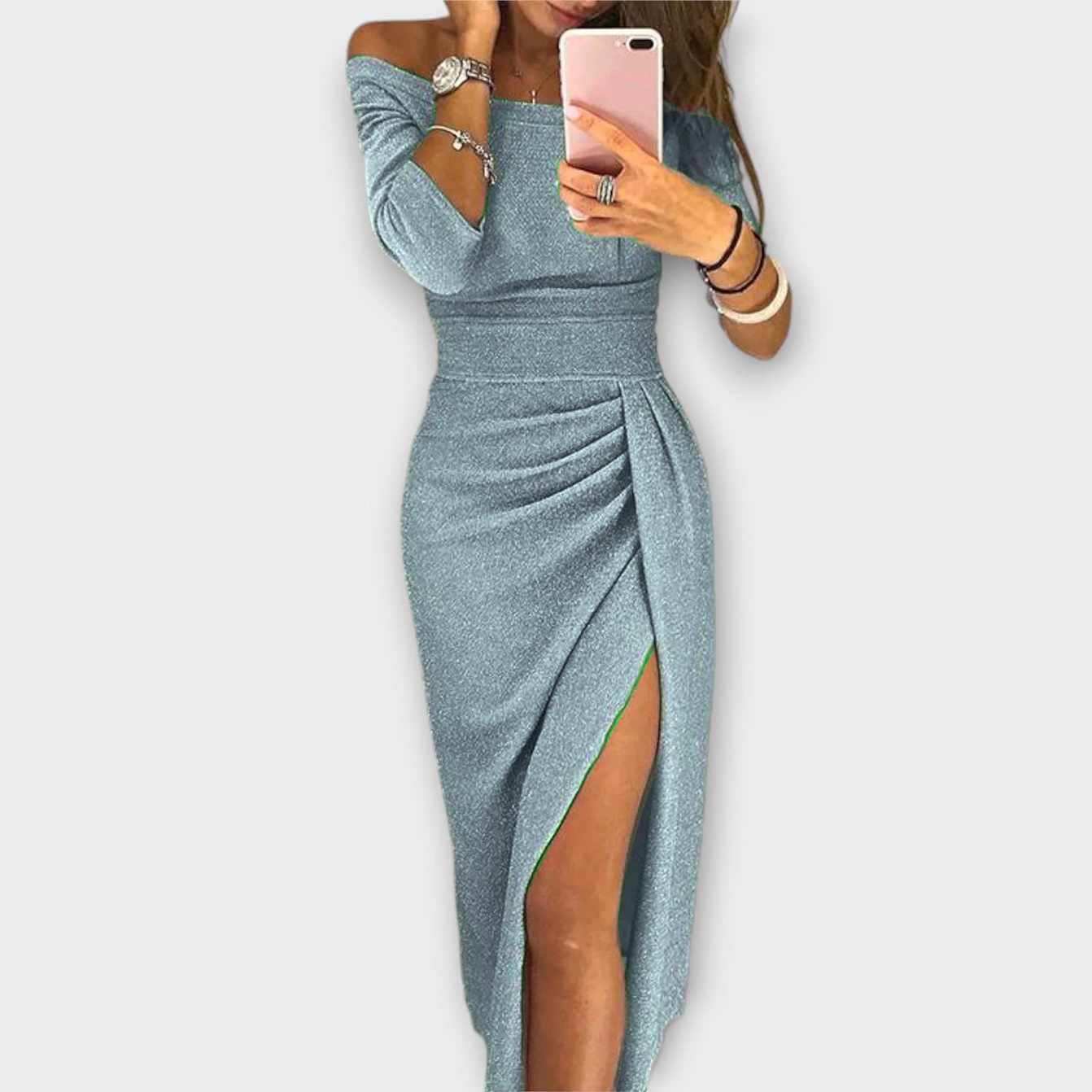 Lena - Elegant Off-Shoulder Kjole