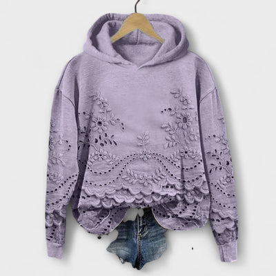 Grace – Vintage Hoodie Med Blomsterprint
