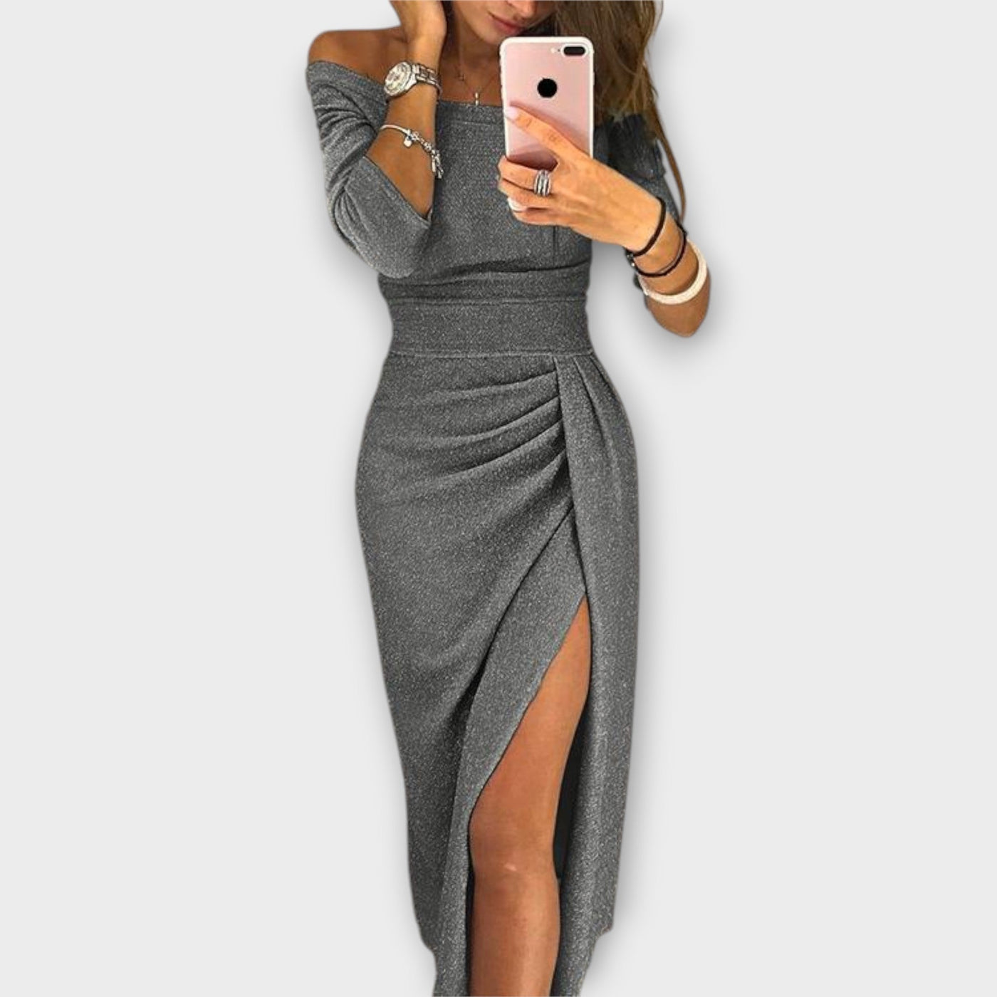 Lena - Elegant Off-Shoulder Kjole