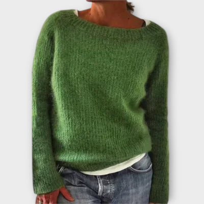 Regine – ensfarvet strikpullover