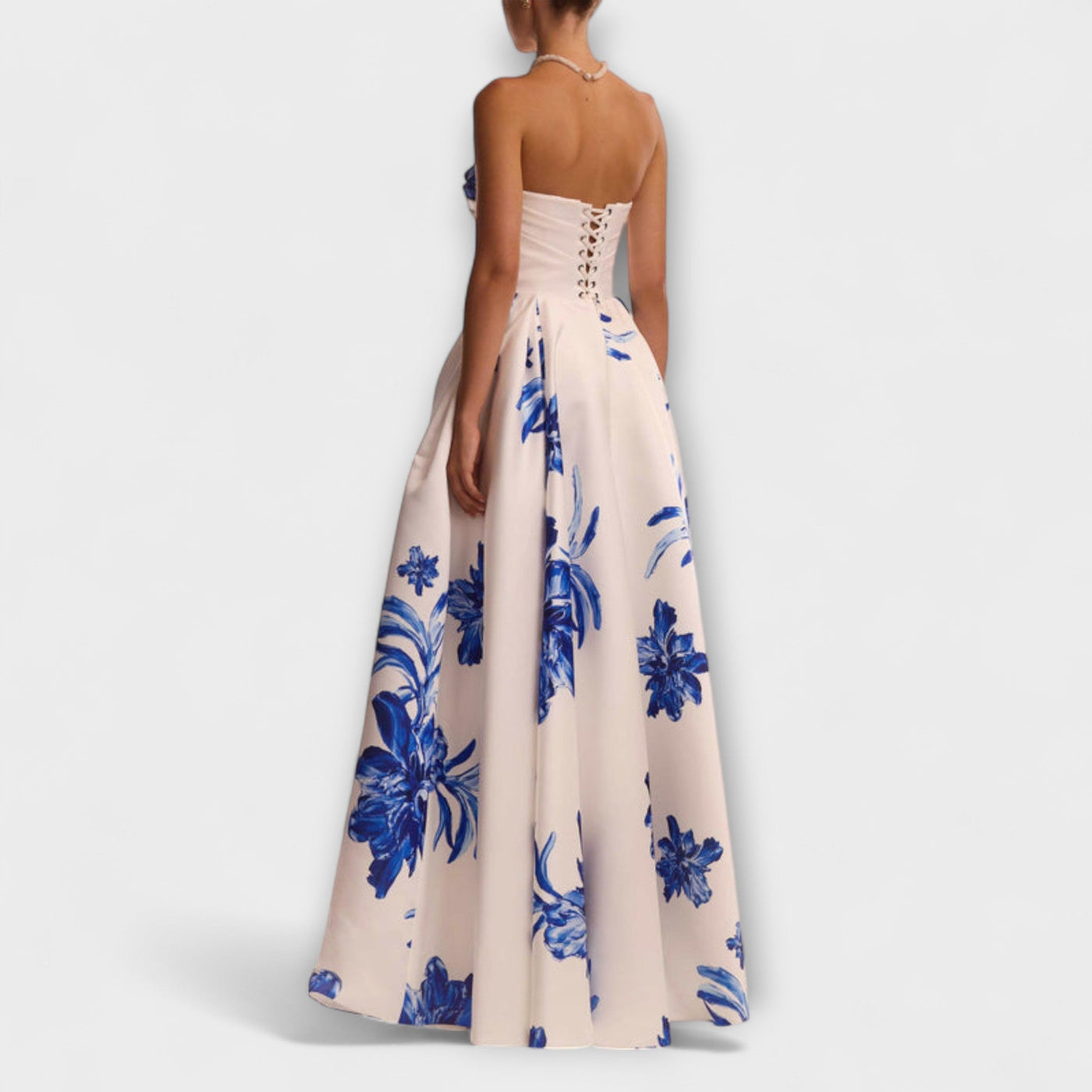 Rosalie - Chic Off-Shoulder Blomst Maxi Kjole