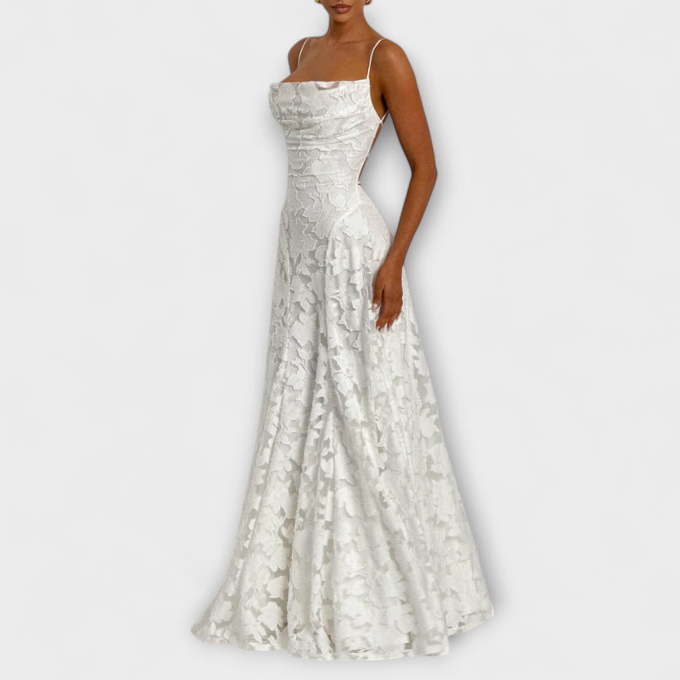 Emberly - Elegant Jacquard-Maxikjole
