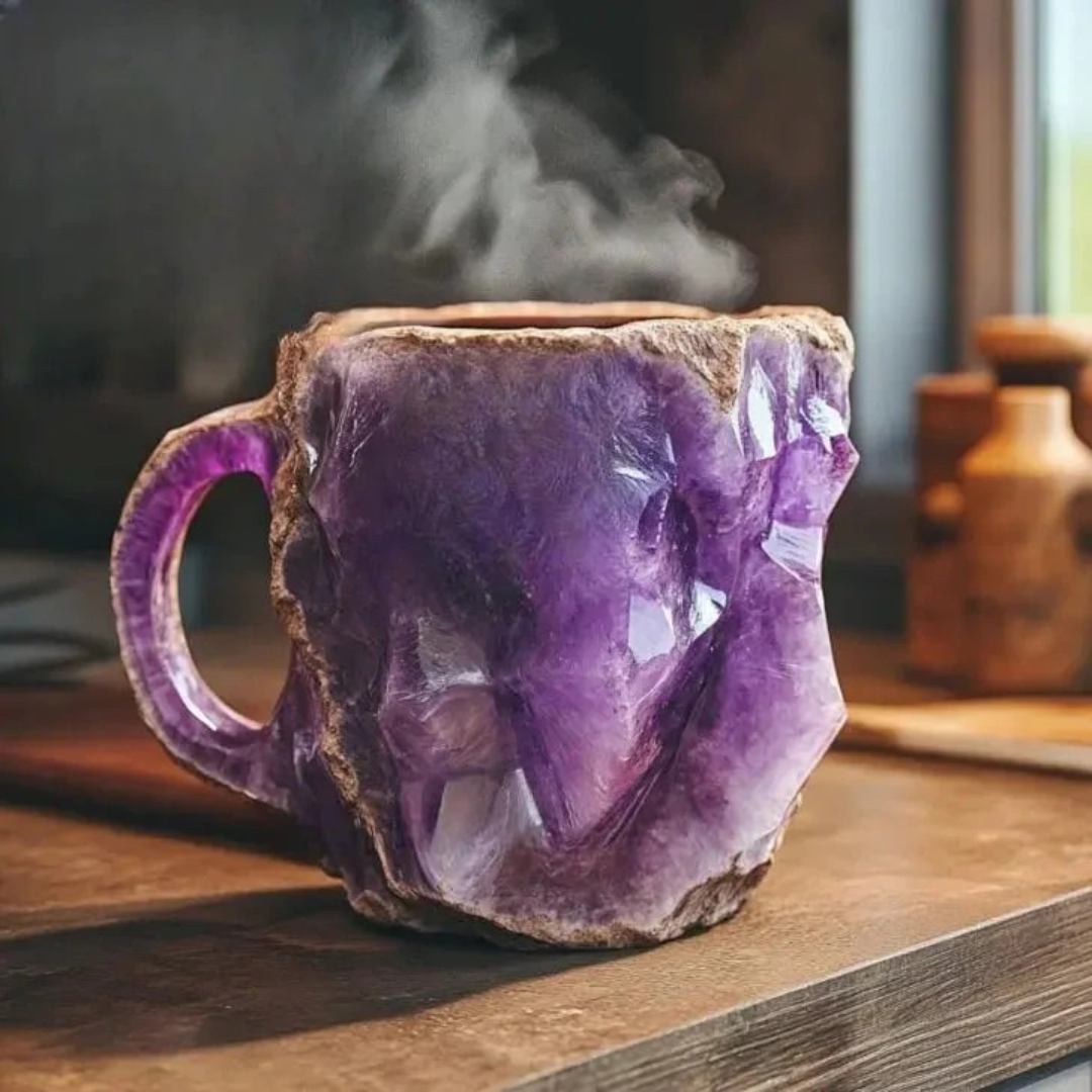 Amethyst Mineral Kaffe Kop