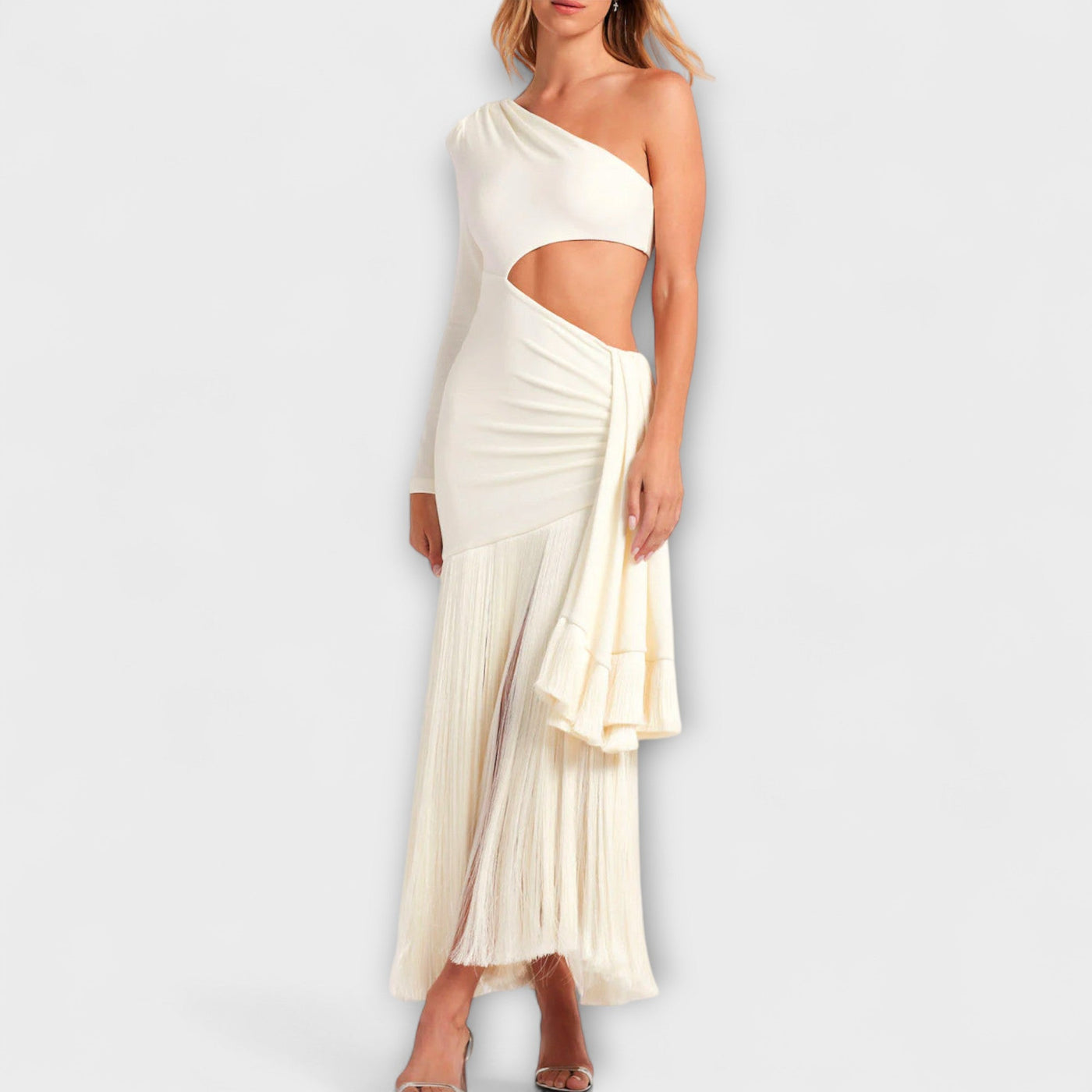 Alice - Iøjnefaldende Cutout-Fringe-Maxi-Kjole