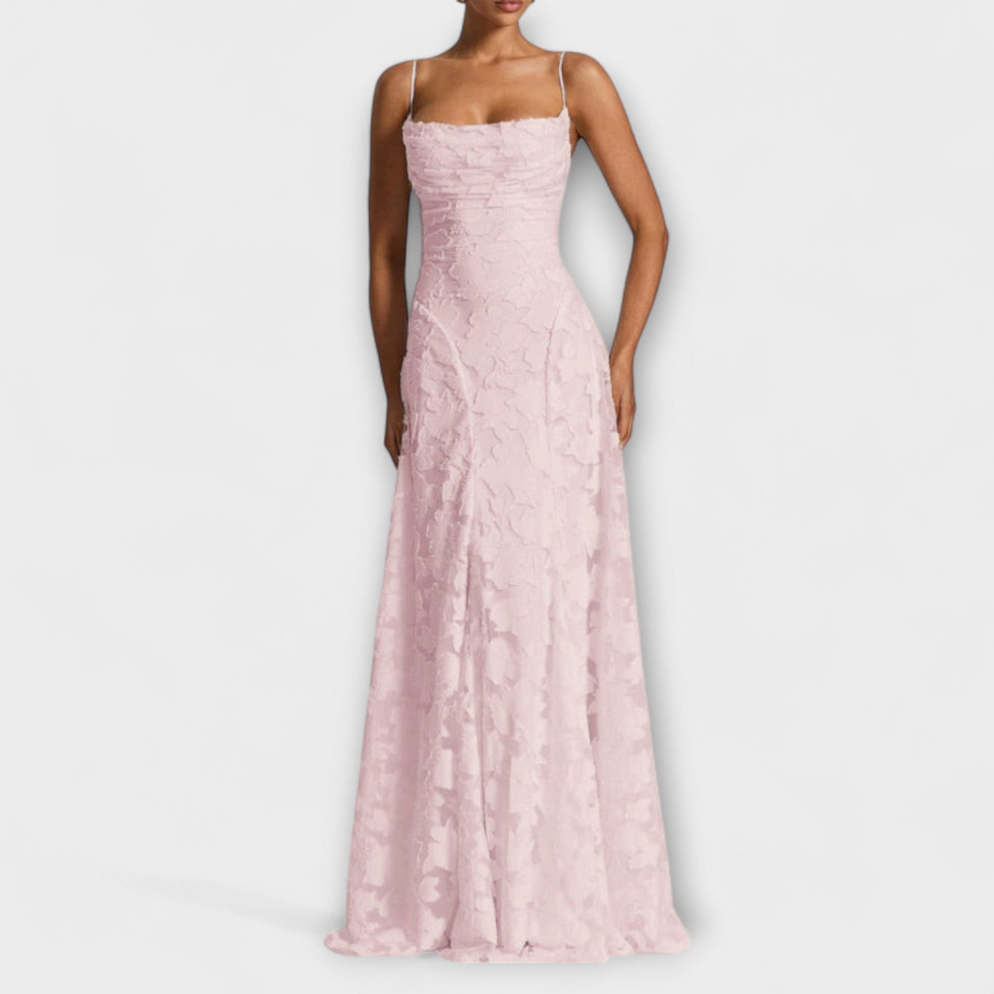 Emberly - Elegant Jacquard-Maxikjole