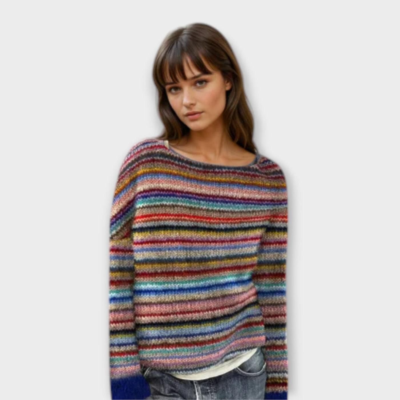 Manonin - Lækkert & hyggeligt stribet sweater