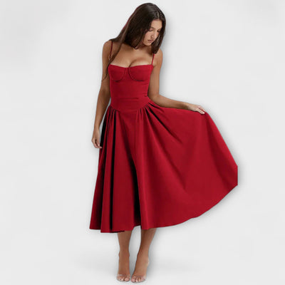 Rosalie - Forfinet ærmeløs korsetkjole