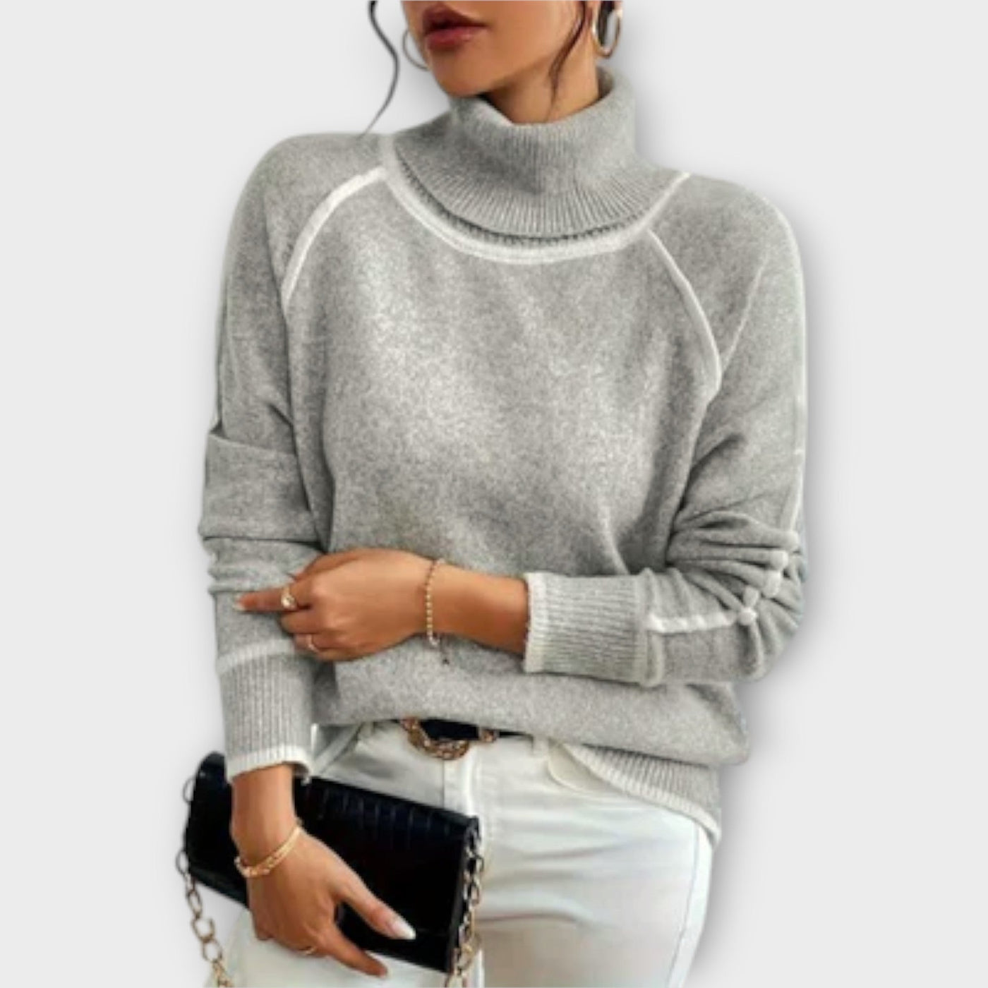 Aurora - Lækkert rullekravepullover