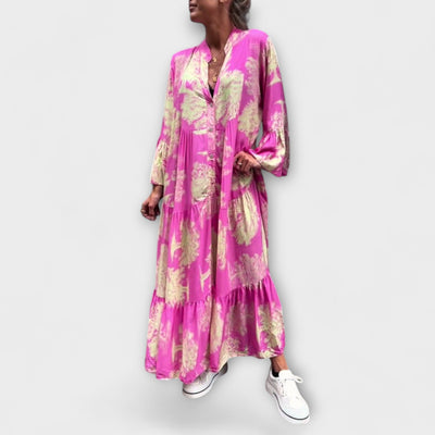 Nerina - Elegant Floral-Maxi-Kjole