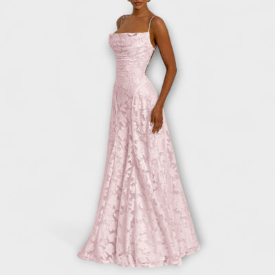 Emberly - Elegant Jacquard-Maxikjole