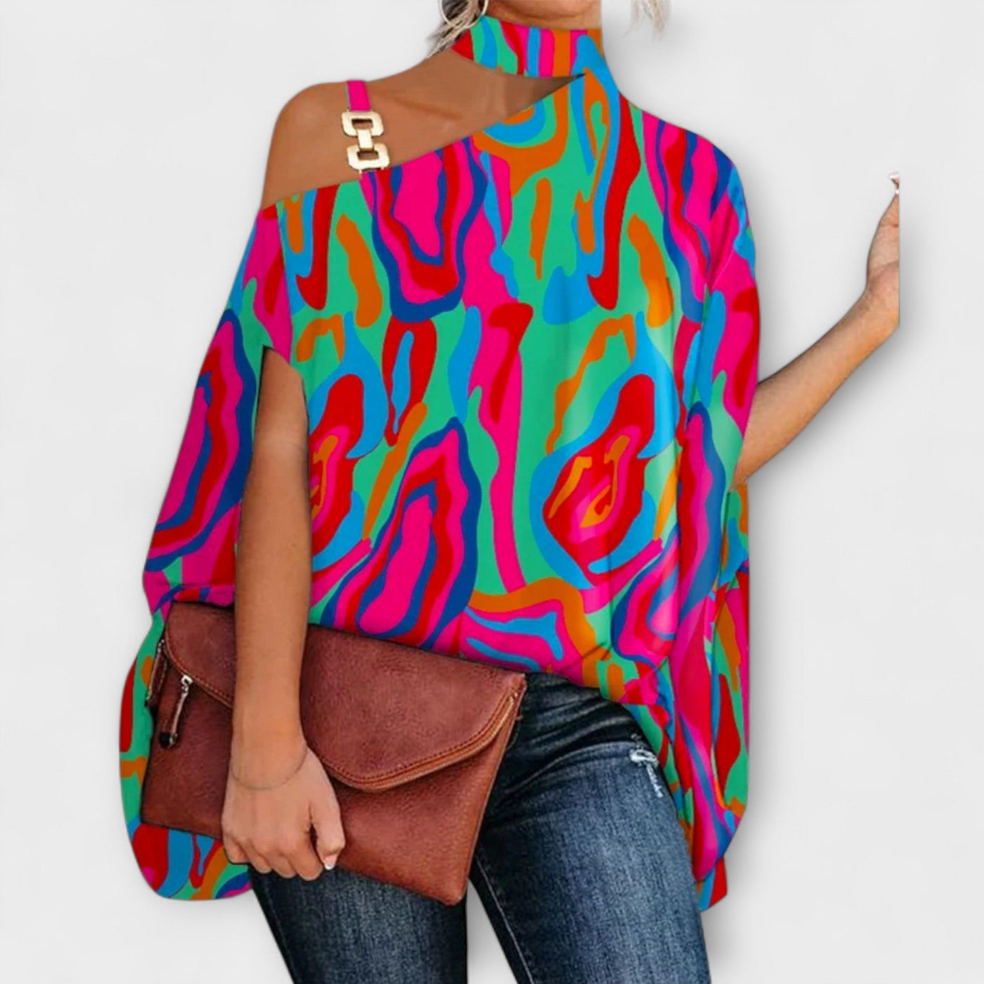 Off-shoulder bluse til damer