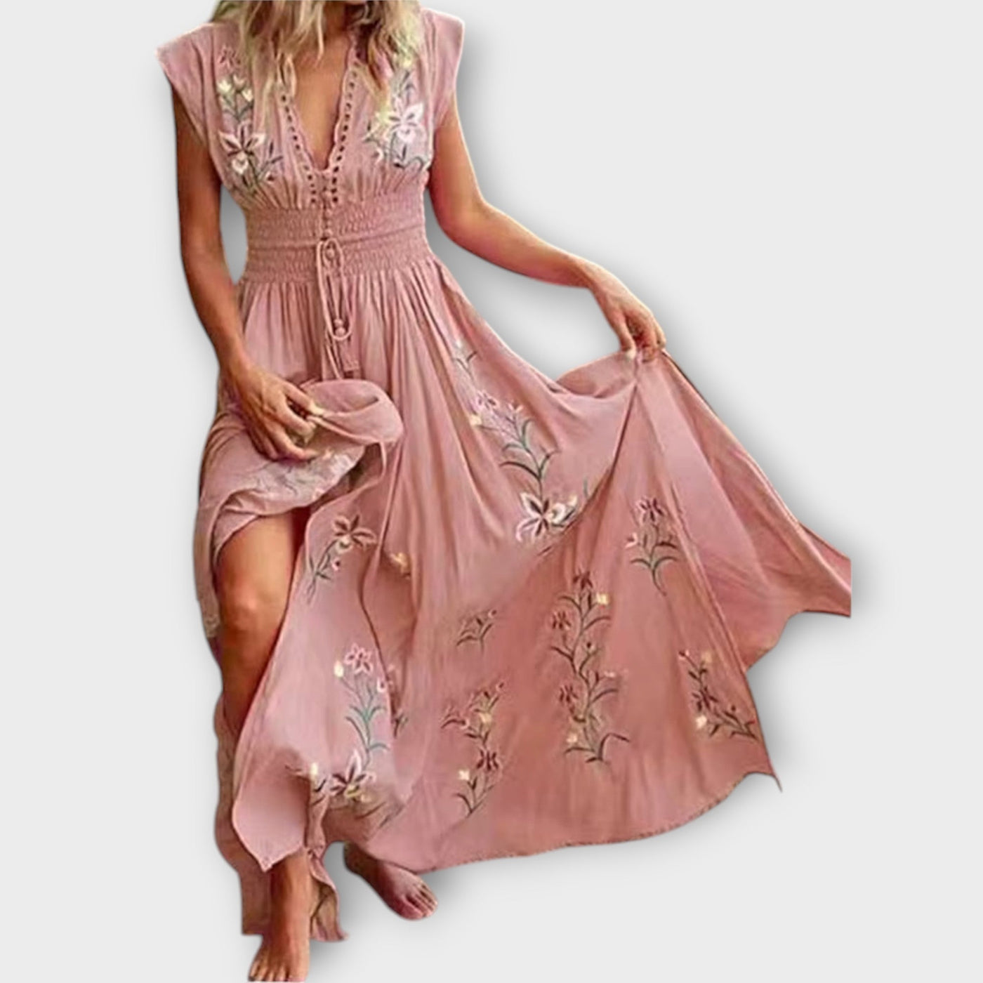 Felizia – Boho-kjole med vidunderlige broderier