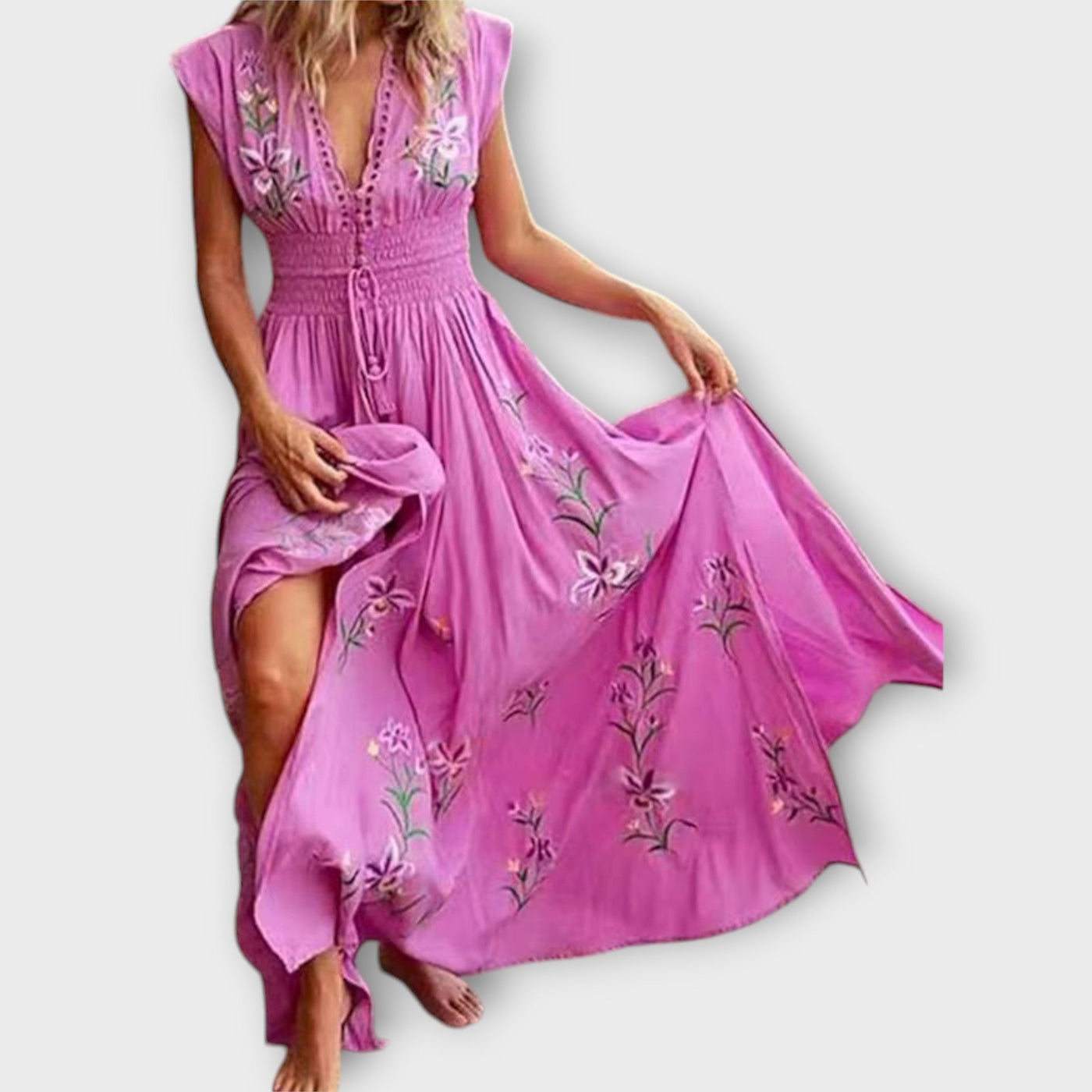 Felizia – Boho-kjole med vidunderlige broderier