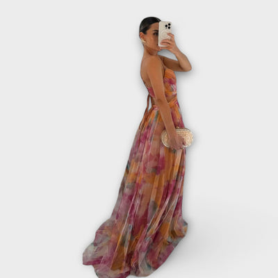 Annai Mesh Maxikjole - Elegant og Figurbetonende