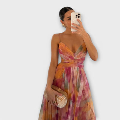 Annai Mesh Maxikjole - Elegant og Figurbetonende