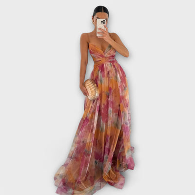 Annai Mesh Maxikjole - Elegant og Figurbetonende