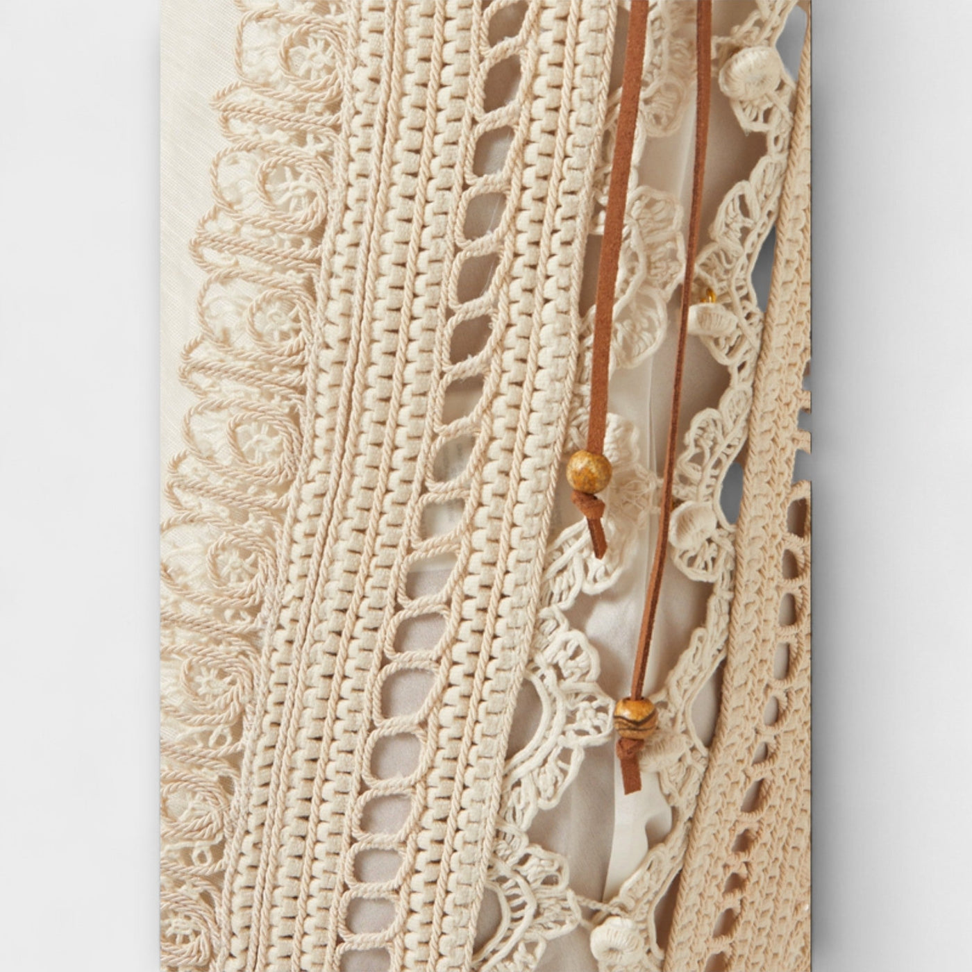 Mira - Vævet Hult Organza Maxikjole