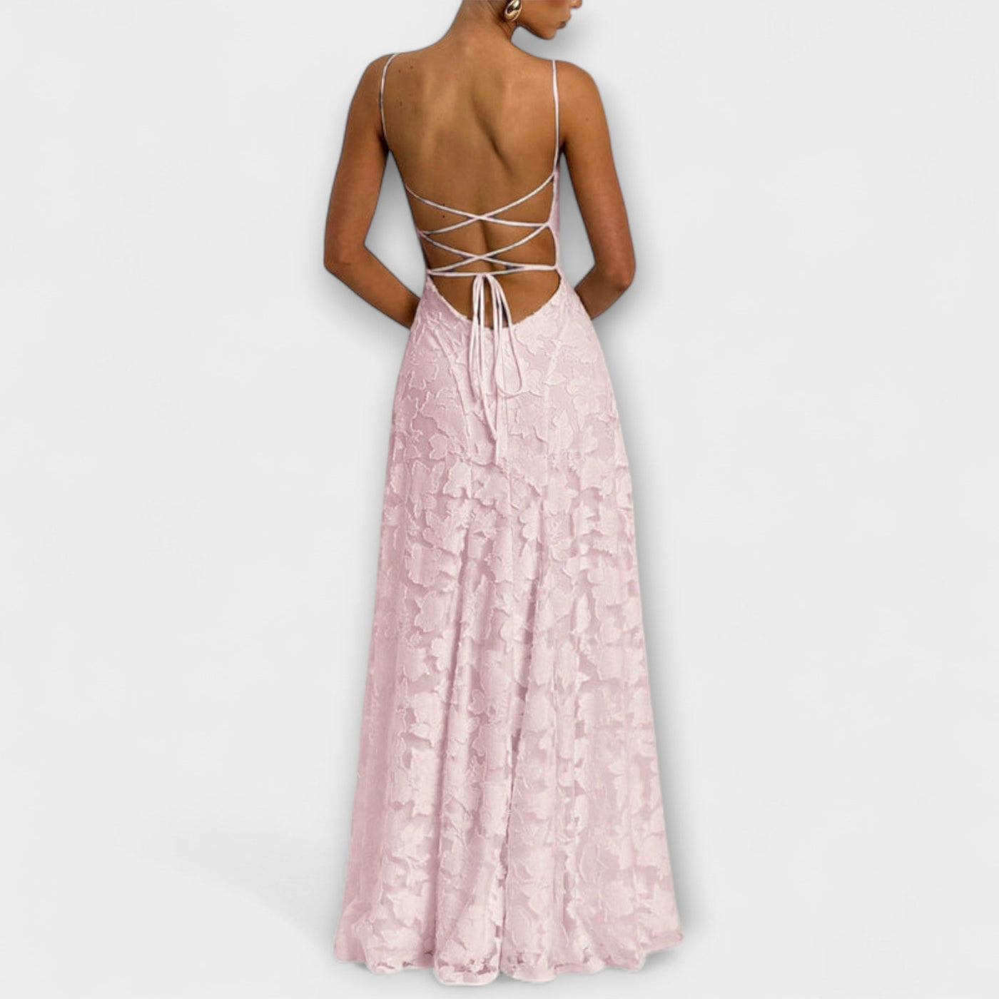 Emberly - Elegant Jacquard-Maxikjole