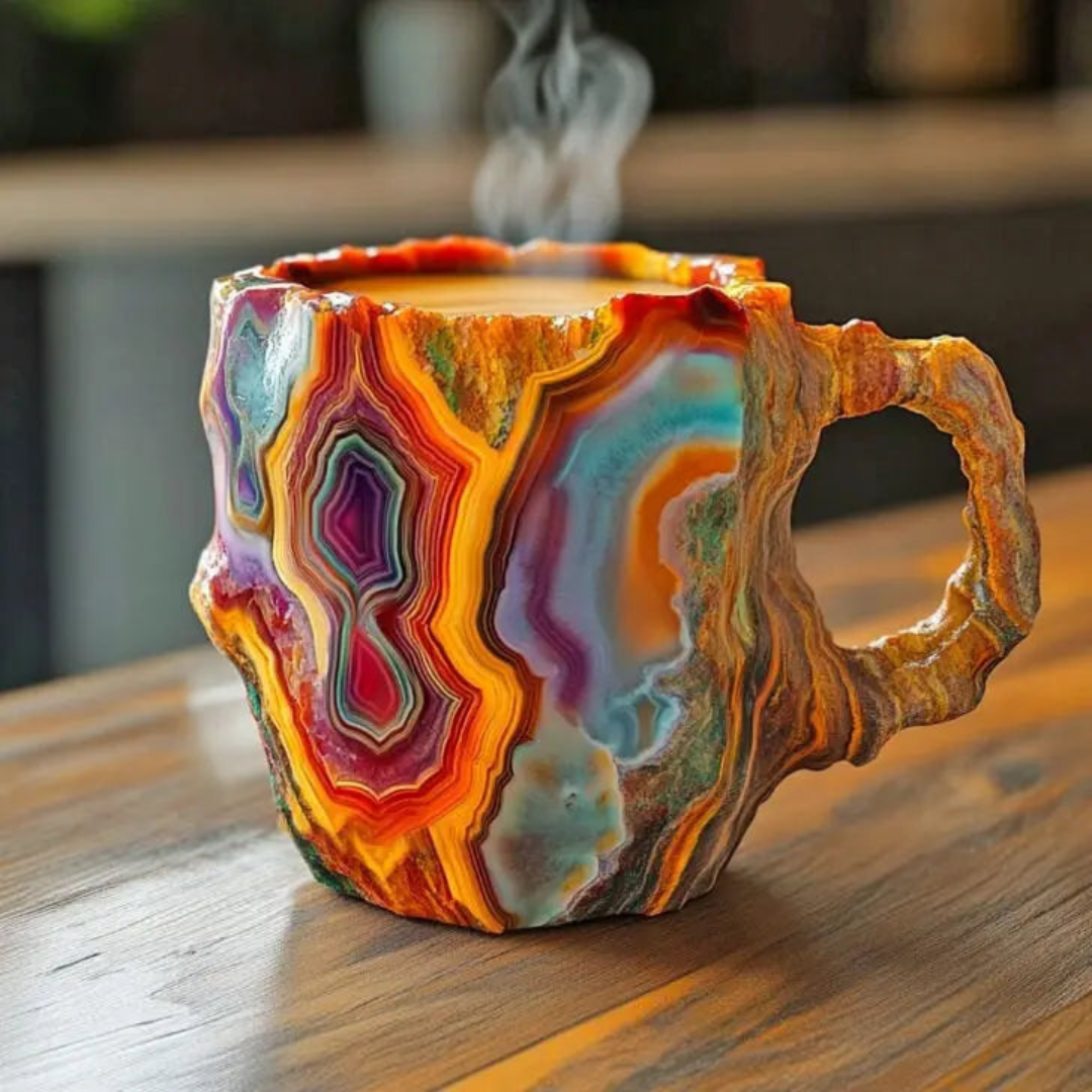Vulkanisk Rød Mineral Kaffe Kop