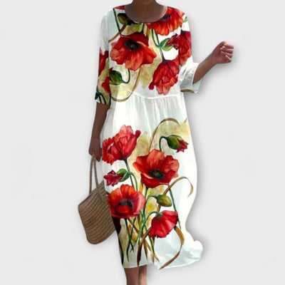 Miranda - Stilfuld Floral-Maxikjole