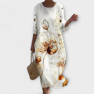 Miranda - Stilfuld Floral-Maxikjole