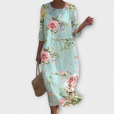 Miranda - Stilfuld Floral-Maxikjole