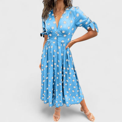 Monique - Elegant Kjole med Prikker
