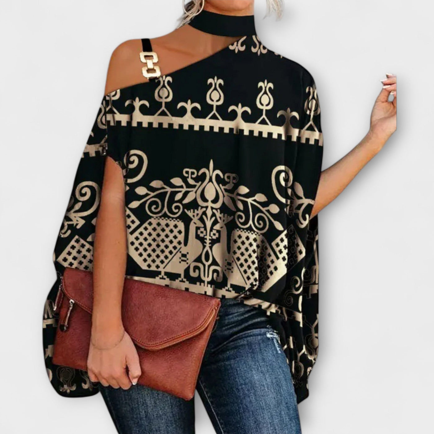 Off-shoulder bluse til damer