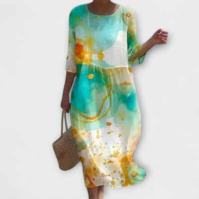 Miranda - Stilfuld Floral-Maxikjole