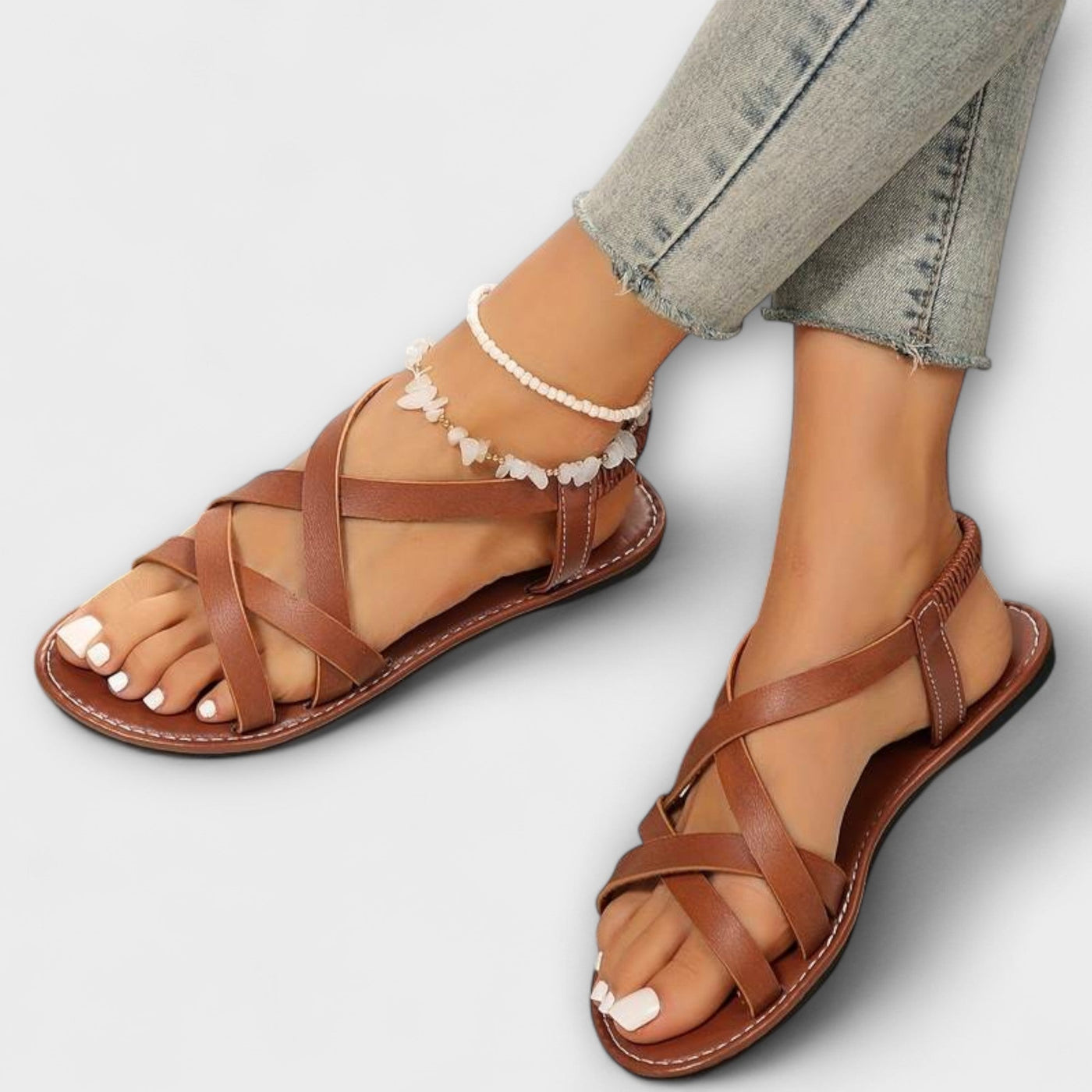 Deborah - Damens Sandaler med let krydsrem