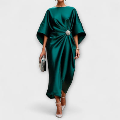 Luxe Shimmer Satin Langkjole