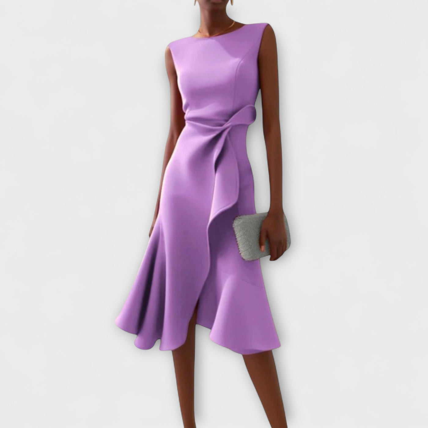 Juliette – Draperet asymmetrisk midikjole