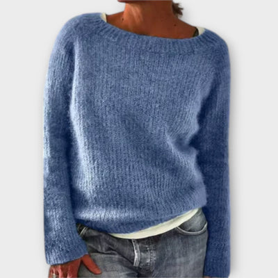 Regine – ensfarvet strikpullover