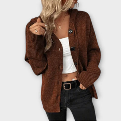 Brittan - Strikcardigan med knapper