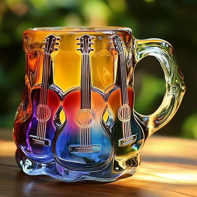 Håndlavet Krus med 3D Guitar Designs